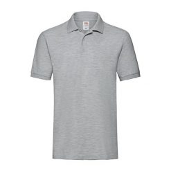 Męska Koszulka Polo Z Bawełny Premium. Szare koszulki polo męskie Fruit of the Loom, m, bez wzorów, z bawełny, bez ramiączek. Za 80.99 zł.