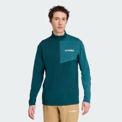 Koszulka Terrex Multi Climacool 1/2 Zip Long Sleeve. Niebieskie koszulki męskie z długim rękawem Adidas, xl. W wyprzedaży za 160.58 zł.