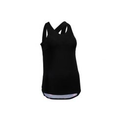Top fitness kardio 500 damski. Czarne topy sportowe damskie DOMYOS, l, bez wzorów, z elastanu, bez ramiączek. W wyprzedaży za 64.99 zł.