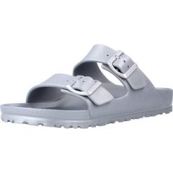 Klapki damskie Birkenstock Arizona Eva. Szare klapki damskie Birkenstock, bez wzorów, z materiału, bez obcasa. Za 188.10 zł.