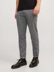 Jack & Jones Spodnie chino "Marco" w kolorze szarym rozmiar: W28/L32. Szare spodnie materiałowe męskie Jack & Jones, z aplikacjami, z bawełny. Za 83.42 zł.