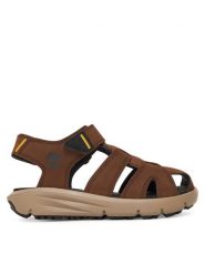 Timberland Sandały TB0A6C422421 Brązowy. Brązowe sandały chłopięce Timberland, ze skóry, bez zapięcia. Za 199.99 zł.