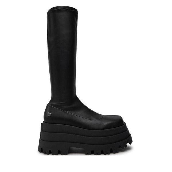 Kozaki Naked Wolfe. Czarne kozaki damskie Naked Wolfe, bez obcasa, na koturnie. Za 1,369.00 zł.