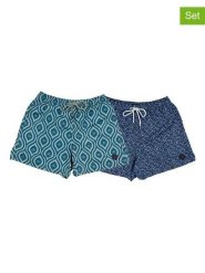 The Time of Bocha Szorty kąpielowe (2 pary) w kolorze niebieskim rozmiar: XXL. Niebieskie szorty sportowe męskie The Time of Bocha, xxl, z materiału, outdoorowe. Za 130.99 zł.