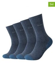 Camano Skarpety (4 pary) w kolorze niebieskim rozmiar: 43-46. Niebieskie skarpetki męskie camano, bez wzorów, ze splotem. Za 43.99 zł.