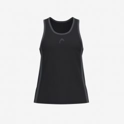 CLUB 25 TECH Tank Top Women. Czarne topy damskie HEAD, s, bez wzorów, z meshu, bez kołnierzyka. Za 135.00 zł.