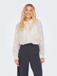 JDY Bluzka w kolorze kremowym rozmiar: S. Brązowe bluzki damskie JDY, s, bez wzorów, bez kołnierzyka, bez ramiączek. Za 101.23 zł.