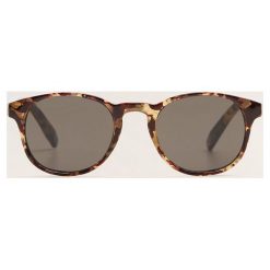 Mango Man - Okulary Chicago. Brązowe okulary przeciwsłoneczne męskie Mango Man, z materiału, owalne. Za 119.90 zł.