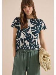 Cecil Koszulka w kolorze kremowo-granatowym rozmiar: M. Brązowe t-shirty damskie Cecil, m, bez wzorów, bez kołnierzyka. Za 68.95 zł.
