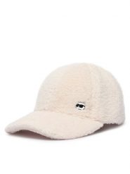 KARL LAGERFELD Czapka z daszkiem B4W33106 Kremowy. Białe czapki z daszkiem damskie Karl Lagerfeld, bez wzorów, z poliesteru. Za 339.99 zł.
