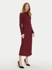 PINKO Sukienka wieczorowa 104335 A289 Bordowy Regular Fit. Czerwone sukienki damskie Pinko, bez wzorów, z syntetyku, wizytowe, bez kołnierzyka, bez ramiączek. Za 1,799.00 zł.