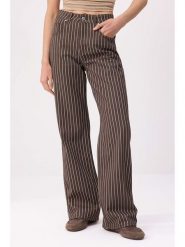 Trendyol Dżinsy - Comfort fit - w kolorze brązowym rozmiar: 36. Brązowe jeansy damskie Trendyol, z podwyższonym stanem. Za 122.45 zł.