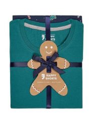 Happy Shorts Piżama w kolorze granatowo-morskim rozmiar: M. Niebieskie piżamy męskie Happy Shorts, m, bez wzorów, z bawełny, bez ramiączek. Za 87.40 zł.