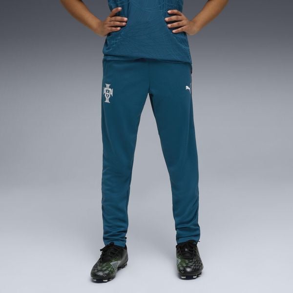 Młodzieżowe spodnie treningowe Portugalia PUMA. Niebieskia spodnie dresowe damskie Puma, m, do piłki nożnej. Za 279.00 zł.