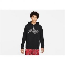 Bluza sportowa męska Nike Air Jordan Dri-fit Fleece Graphic. Czarne bluzy sportowe męskie Nike, bez wzorów, casualowe, bez kołnierzyka, bez ramiączek. Za 425.00 zł.