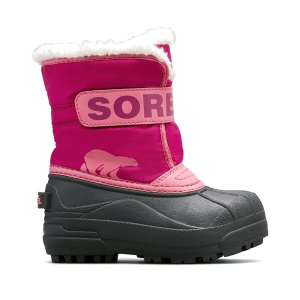 Śniegowce juniorskie Sorel Snow Commander. Czarne buty zimowe męskie Sorel, na zimę, bez zapięcia. Za 209.99 zł.