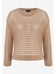 More & More Sweter w kolorze karmelowym rozmiar: 44. Brązowe swetry klasyczne damskie MORE & MORE, bez kołnierzyka. Za 145.26 zł.