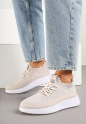 Beżowe Buty Sportowe Sneakersy z Elastycznym Cholewkami Liovanya. Brązowe buty sportowe na co dzień damskie Born2be, z aplikacjami, z jeansu. Za 69.99 zł.