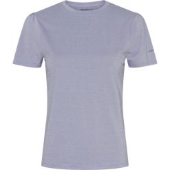 Koszulka damska Equipage Mara. Fioletowe bluzki damskie EQUIPAGE, bez wzorów, sportowe, bez kołnierzyka, bez ramiączek. Za 214.00 zł.