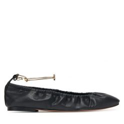 Baleriny TWINSET. Czarne baleriny damskie Twinset, bez wzorów, bez obcasa. Za 439.99 zł.