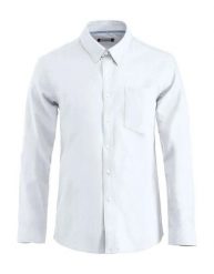Clique Oxford koszula Oxford z długim rękawem 100% bawełna easy care. Białe koszule męskie CLIQUE, m, bez wzorów, z bawełny, bez kołnierzyka, bez ramiączek. Za 229.15 zł.