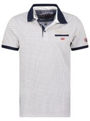 Geographical Norway Koszulka polo "Kingdom" w kolorze białym rozmiar: S. Białe koszulki polo męskie Geographical Norway, s, bez wzorów, z bawełny, bez ramiączek. Za 70.41 zł.