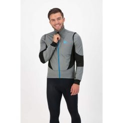 Softshellowa kurtka rowerowa męska Rogelli BRAVE. Czarne kurtki męskie Rogelli, m, bez wzorów, z softshellu, sportowe, bez kaptura. W wyprzedaży za 180.00 zł.