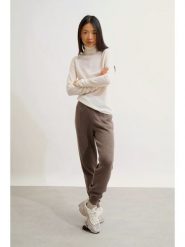 AUTHENTIC CASHMERE Kaszmirowy golf "Bise" w kolorze kremowym rozmiar: XL. Brązowe golfy damskie AUTHENTIC CASHMERE, xl, bez wzorów, z kaszmiru, bez ramiączek. Za 348.90 zł.