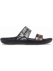 Crocs Klapki "Classic" w kolorze brązowo-czarnym rozmiar: 36/37. Brązowe klapki damskie Crocs, bez wzorów, bez obcasa. Za 79.77 zł.