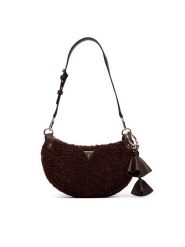 Guess Torebka Katie HWWG22 53180 Brązowy ciemny. Brązowe torebki klasyczne damskie Guess, z aplikacjami, z materiału, bez dodatków. Za 494.99 zł.