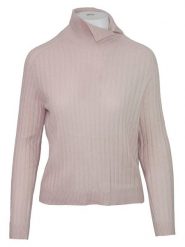 Malo Optimum Sweter w kolorze szaroróżowym rozmiar: M. Różowe golfy damskie Malo Optimum, m, bez wzorów, z kaszmiru, bez ramiączek. Za 291.51 zł.