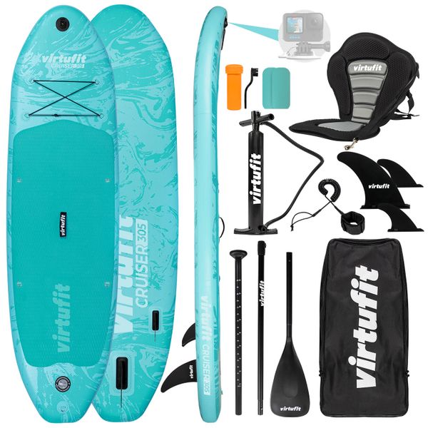 Deska SUP Cruiser 305 - Z siedziskiem kajakowym, akcesoriami i torbą transportow. Czerwone torebki klasyczne damskie VIRTUFIT, bez wzorów, z materiału, bez dodatków. Za 1,271.00 zł.