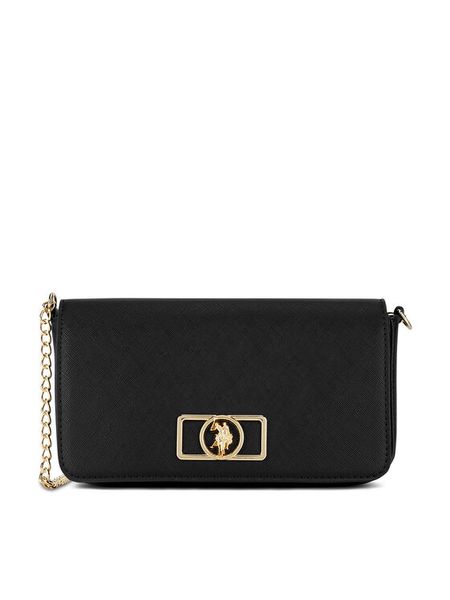 U.S. Polo Assn. Torebka BEUXT6456WVP Czarny. Czarne listonoszki damskie U.S. Polo Assn., bez wzorów, bez dodatków. Za 219.99 zł.