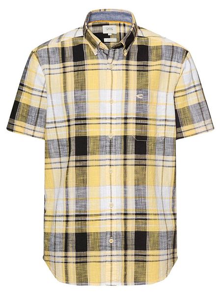 Camel Active Koszula - Regular fit - w kolorze żółtym rozmiar: M. Żółte koszule męskie Camel Active, m, bez wzorów, z bawełny, bez kołnierzyka, bez ramiączek. Za 132.98 zł.