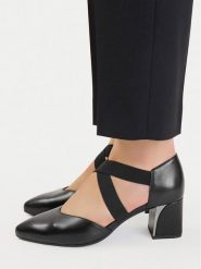 Lasocki Czółenka CEO-WB-UMI-04 Czarny. Czarne czółenka damskie Lasocki, bez wzorów, ze skóry, bez obcasa. Za 219.99 zł.