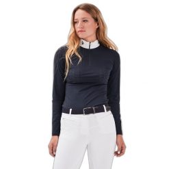 Damska koszulka jeździecka na zawody Gaze Jalna. Niebieskie t-shirty damskie GAZE, l, bez wzorów, z tkaniny, bez kołnierzyka. Za 576.00 zł.