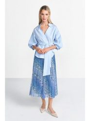 Rich & Royal Spódnica w kolorze niebieskim rozmiar: XL. Niebieskie spódniczki damskie Rich & Royal, xl, bez wzorów, midi, proste. Za 218.57 zł.