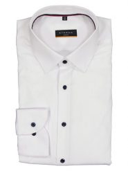 Eterna Koszula - Slim fit - w kolorze białym rozmiar: 43. Białe koszule męskie Eterna, bez wzorów, z bawełny, bez kołnierzyka, bez ramiączek. Za 132.98 zł.