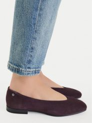 Lasocki Baleriny CEO-RST-ROMI-67W Bordowy. Czerwone baleriny damskie Lasocki, bez wzorów, ze skóry, bez obcasa. Za 159.99 zł.