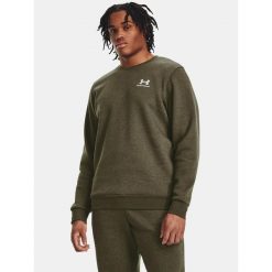 Bluza fitness męska UNDER ARMOUR UA Icon Fleece Crew. Niebieskie bluzy bez kaptura męskie Under Armour, bez wzorów, casualowe, bez kołnierzyka, bez ramiączek. Za 179.99 zł.