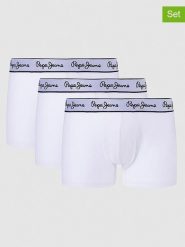 Pepe Jeans Bokserki (3 pary) w kolorze białym rozmiar: XL. Białe bokserki męskie Pepe Jeans, bez wzorów, z jeansu. Za 83.42 zł.
