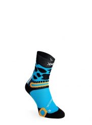 Skarpety turystyczne X-Socks Hike Discover Crew. Niebieskie skarpetki męskie X-Socks, bez wzorów, z materiału. Za 102.29 zł.