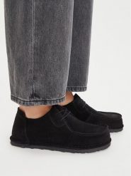 Birkenstock Półbuty Utti Lace 1034412 Czarny. Czarne półbuty damskie Birkenstock, bez wzorów, ze skóry, bez obcasa, na płaskiej podeszwie. Za 719.99 zł.