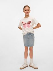 Vero Moda Girl Koszulka "Palin Harper" w kolorze białym rozmiar: 134/140. Białe koszulki dziewczęce Vero Moda Girl, bez wzorów, z bawełny, bez ramiączek. Za 56.93 zł.