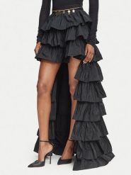 Elisabetta Franchi Spódnica maxi GO-230-67E2-V690 Czarny Regular Fit. Czarne spódniczki damskie Elisabetta Franchi, bez wzorów, z syntetyku, maxi. Za 2,949.00 zł.