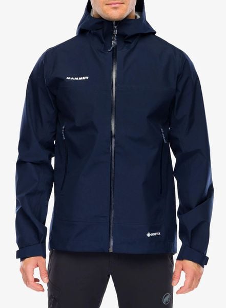 Kurtka w góry Mammut Crater Light HS Hooded Jacket. Niebieskie kurtki męskie Mammut, l, bez wzorów, z gore-texu, marine, bez kaptura. Za 1,624.20 zł.