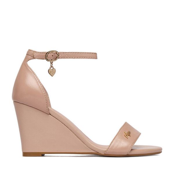 Sandały MEXX. Czerwone sandały damskie Mexx, bez wzorów, bez obcasa, na koturnie. Za 299.99 zł.