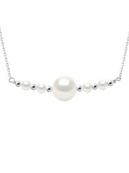 Mitzuko Srebrny naszyjnik z perłami - dł. 38 cm rozmiar: onesize. Szare naszyjniki damskie Mitzuko, srebrne. Za 336.95 zł.