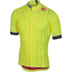 Castelli koszulka Podio Doppio Jersey FZ Yellow Fluo, XXL. Żółte t-shirty sportowe męskie Castelli, m, z jersey, bez ramiączek. Za 335.00 zł.