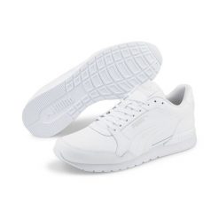 Buty sportowe ST Runner v3 L PUMA White Gray Violet. Białe buty sportowe na co dzień męskie Puma, z gumy, bez zapięcia, trekkingowe. Za 269.00 zł.
